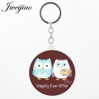 JWEIJIAO happily ever after lovers owls keyrings Portable mirror Health Tools moive Hand Mirror from China for Newlyweds HH411 Mirrors