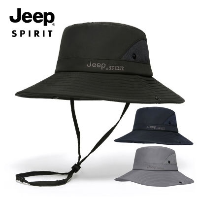 หมวกเดินป่า JEEP SPIRIT ผ้า Polyester กันน้ำ ของแท้100% ของใหม่ พร้อมส่งจากไทย รอบหัว57-60ซม.