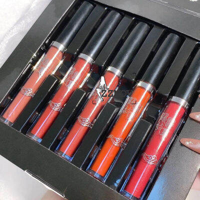 zznov พร้อมส่ง (1 เซตมี 5สี ) ลิปกลอสสูทแฟชั่น, มอยซ์เจอไรเซอร์ยาวนาน, ใช้งานง่าย, กันน้ำ, ไม่มีรอย