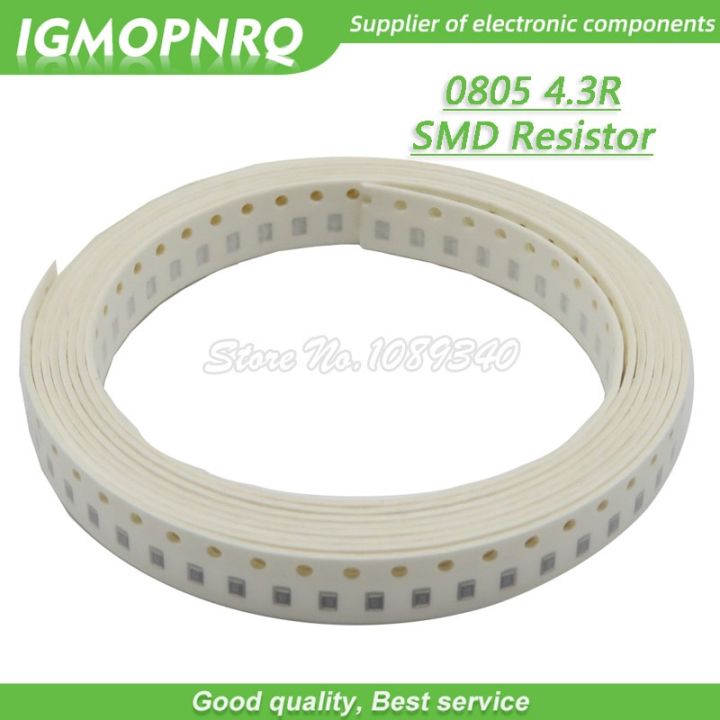 300pcs 0805 SMD Resistor 4.3 ohm Chip Resistor 1/8W 4.3R 4R3 ohms 0805 4.3R