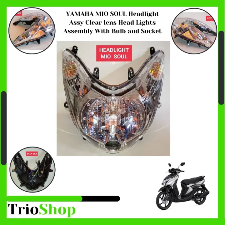 YAMAHA MIO SOUL Headlight Assy Clear lens Head Lights Assembly With