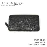 Prang Crocodile Leather Long Zipped Wallet กระเป๋าสตางค์ ซิปเดี๋ยว หนังจระเข้ C-W01HZ(M)-L