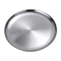 2020 New Stainless Steel Flat Dish Plate Insulated Thick Buffet Platter for Bbq Dish Plates Kitchen Accessories Pasta Plate