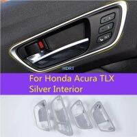 For Honda Acura TLX 2018 Car Window Lift Control Armrest Panel Trim Cover Silver Interior Car Styling Decoration Accessories