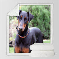 Cetak Doberman Doberman Dog Blanket untuk katil Berjalan Picnic Thick Fashionable Fashionspread Fleece Throw Blanket D53