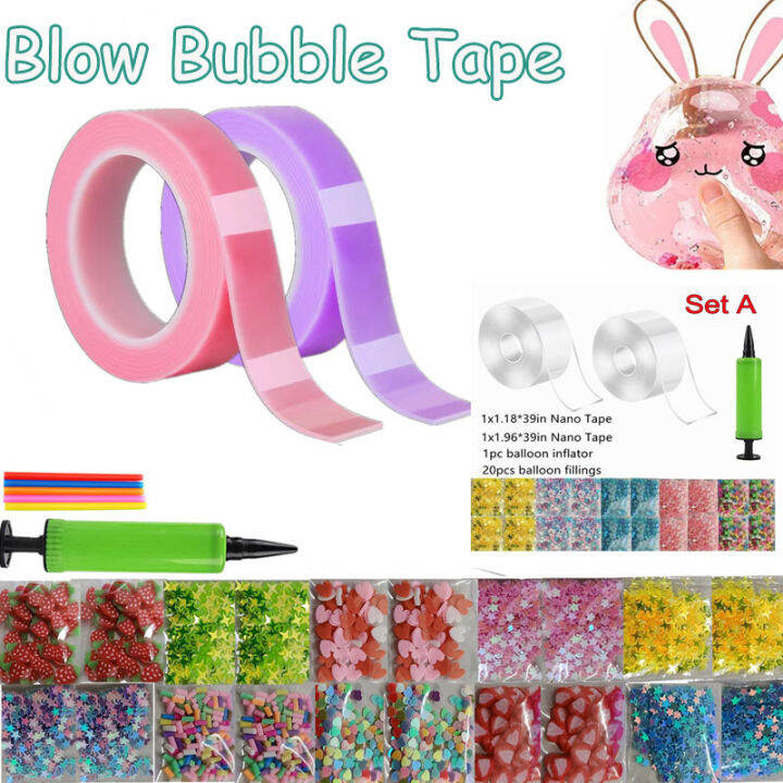 Nano Tape Bubbles Double Sided Bubble Tape Toy Kit Magic Bubble Party