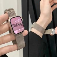 สายลูปแม่เหล็กสำหรับสายคาด Apple Watch 45มม. 44มม. 40มม. 41มม. 49มม. 42มม. สร้อยข้อมือสำหรับนาฬิกาแอปเปิ้ลวอทช์อัลตร้า4 3 5 Se 6 7 8