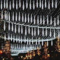 8 Tube LED Meteor Shower Fairy String Lights Street Garland Christmas Strip Light Home Outdoor for Wedding Valentine 39;s Day Decor