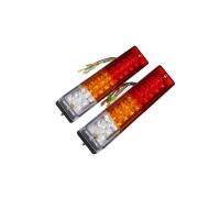 1 Pair 20LED Waterproof Trailer Fog Lights Tail Light For Truck Boat Caravan Driving Tail Rear Lamps Safety Warning Lantern