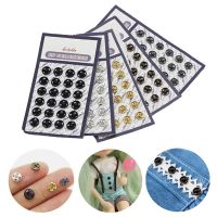 24 Pcs Mini Buttons Buckles For DIY Doll ClothesTiny Metal Buckle Invisible Snap For 1/6 Doll Clothing Sewing Accessories