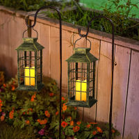 Solar Candle Lamp Decoration Light LED Outdoor Twinkle Candle Lantern Waterproof Garden Hanging Decoration Lantern Solar Light