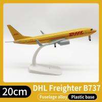 แบบจำลองเครื่องบินโลหะ20ซม. 1:400 DHL วัสดุโลหะ B737จำลองการบินของขวัญวันเกิดสำหรับเด็กผู้ชาย