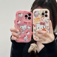 เคสโทรศัพท์การ์ตูน Hello Kitty,สำหรับ iPhone 14 Pro Max 14 Pro 14 Plus กันกระแทกโทรศัพท์มือถือฝาหลังแบบนิ่มสำหรับ iPhone 13 Pro Max Hello Kitty เคสโทรศัพท์สำหรับ12 Pro Max 11 Pro Max XR XS Max เคสห่อหุ้ม