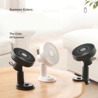 【YF】 New Oscillating Fan Small Clip On Desk USB Rechargeable Quiet Battery Powered  6 Inch 4000mAh Personal