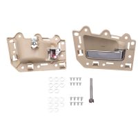 2Pcs Rear Left &amp; Right Inside Interior Door Handle Set for 2005-2011 Jeep Grand Cherokee Beige &amp; Chrome