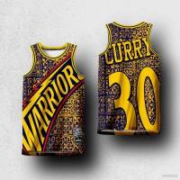 เสื้อกีฬาบาสเก็ตบอล ขนาดใหญ่ ลายนักรบ GOLDEN WARRIORS CURRY สําหรับผู้ชาย และผู้หญิง