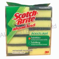 ฟองน้ำพร้อมใยขัด 3M Scoth-Brite - สก๊อตไบร์ท แพ็ค 10 ชิ้น