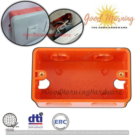 1PCS Rectangular Orange PVC Electrical Conduit Junction Box Lazada PH