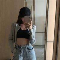 Paragraphs Short Long-Sleeved Sweater Jacket Ladies Spring Thin Plus 2023 New Black Small Cardigan Coat