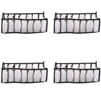 4Pcs Wardrobe Storage Organiser, Jeans Compartment Storage Box Closet, Foldable Drawer Clothes Organizer Mesh