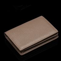 【CC】♧♤ﺴ  Leather Business Name Card Large Capacity Saffiano Bank ID Holder Custom name logo