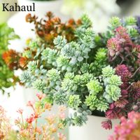 【YF】♟✠☄  Plastic Flowers Artificial Bouquet for Decoration Outdoor Garden Wedding Eucalyptus Succulents Fake