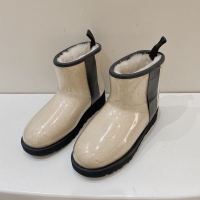 2021 New Women Winter Snow Boots Waterproof Rain Boots Fur Luxury Short Boots Man Women Clear Shoes Zapatos De Mujer Size35-45
