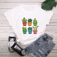 Shirt Cute Cactus Plants Print Tees Tshirts Gildan Spot 100% Cotton