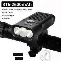 10000mAh Bike Light USB Rechargeable 5000 Lumens Bike Headlight 6T6 LED Super Bright Flashlight Front Lights and Back Rear light