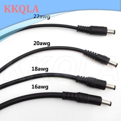 QKKQLA 16/18/20/22awg 7A 10A DC Male Female Power Supply Connector extension Cable 5.5x2.1mm Copper Wire Current For LED Strip light