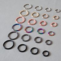 1PCS 15mm 20mm 25mm 32mm Metal O Circular Welded Chain Hardware Dog Collar Garment Harness Accessory