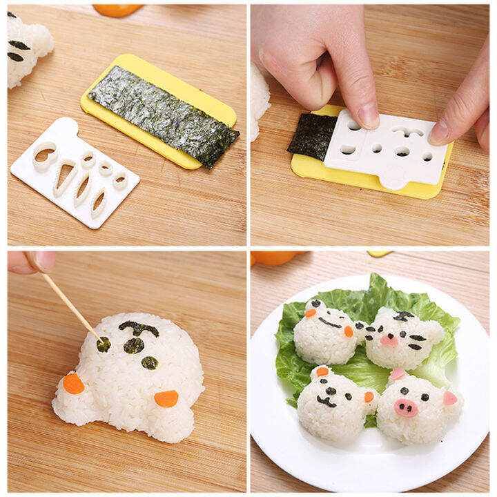 ruyifang-1ชุด-diy-ข้าวลูกแม่พิมพ์ชุดน่ารักหมีข้าวลูกแม่พิมพ์-bento-ซูชิเครื่องมือ-diy-น่ารักข้าวลูก-bento-maker-sandwich-diy-เครื่องมือครัว-gadgets