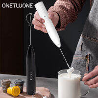 Onetwone เครื่องตีกาแฟไฟฟ้า,เครื่องตีไข่ชาร์จ USB 2 In 1เครื่องผสมอาหารสแตนเลสเครื่องตีฟองนมเครื่องตีไข่3โหมดเครื่องคนชากาแฟพร้อมหัว2หัว