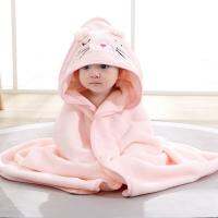 【Ready】? Childrens bath towel womens cloak with hood is more absorbent than pure cotton baby bath robe male baby can wear and wrap big children super soft