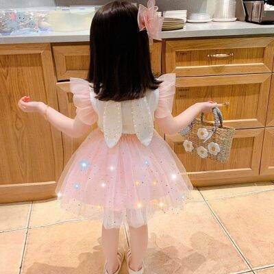 [COD] Baby girl dress girls summer princess little 2023 new sweet mesh fluffy