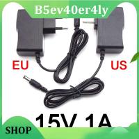 B5ev40er4ly Shop 15V 1A 1000ma AC DC Power supply Adapter plug 15 volt Converter For LED Strip Light CCTV Charger Switch 5.5mmx2.5mm US/EU