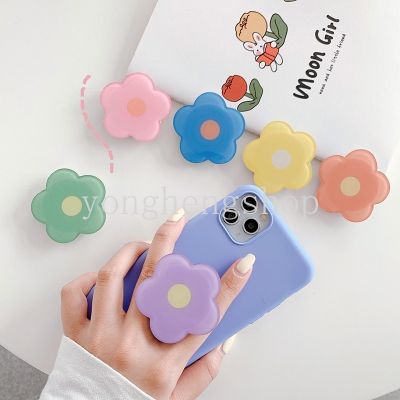 Ins Style Flower Epoxy Universal Phone Holder escopic Phone cket Desktop Lazy Phone Stand Expanding Finger Grip