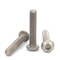 Pure Titanium Button Head Screw Hex Socket Head Cap Bolt ISO7380 M3 M4 M5 M6