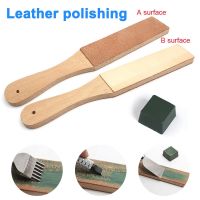 【YF】 Dual Sided Leather Compound Blades Strop Cutter Razor Sharpener Polishing Board Sharpen Home knife polishing Machine Honing Tool