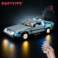 ไม่มีโมเดลชุดไฟ LED สำหรับ Delorean 10300กลับไปยังเครื่องเวลาในอนาคตคอลเลกชันบล็อกตัวต่อชุดไฟถ่ายภาพของเล่น