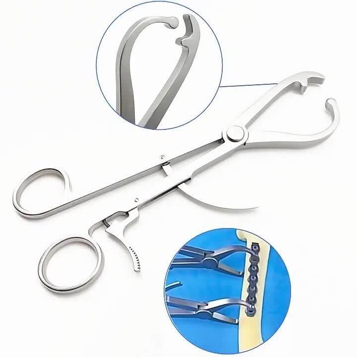 Bone Holding Forceps Stainless Steel Selflocking Serrated Jaw Soft