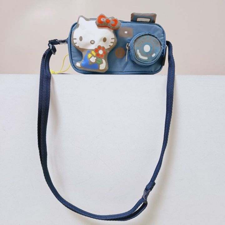 lesportsac-2023-hello-kitty-ร่วมรุ่นกล้องรูปกระเป๋าสะพายกระเป๋าสะพายข้าง3423