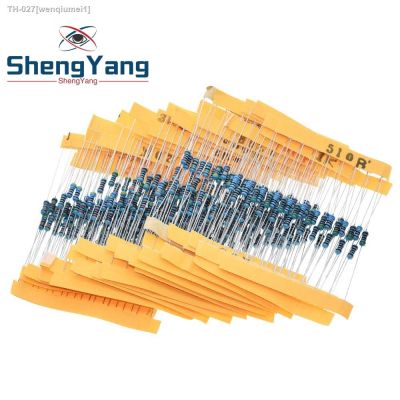 ▨☫▣ 600pcs/set 30 Kinds 1/4W Resistance 1 Metal Film Resistor Pack Assorted Kit 1K 10K 100K 220ohm 1M Resistors 300pcs/set