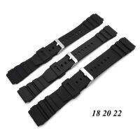 rfgykdtg Silicone Rubber Watch Strap Band Deployment Buckle Diver Waterproof 18mm - 22mm