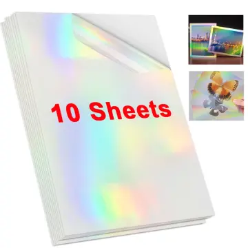 50 Sheets A4 Cold Lamination Film Colorful Hologram Rainbow Star Photo  Laminating Film on Paper Plastic DIY Package Color Card