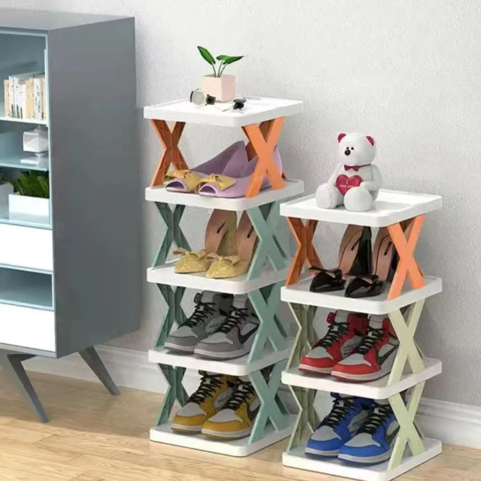 Buy 7 Tiers Small Shoe Rack,Narrow Vertical Free Standing Shoe