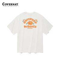 [100% Cotton] Covernat เสื้อยืดแขนสั้น คอกลม พิมพ์ลายตัวอักษร เรียบง่าย สําหรับผู้ชาย และผู้หญิง