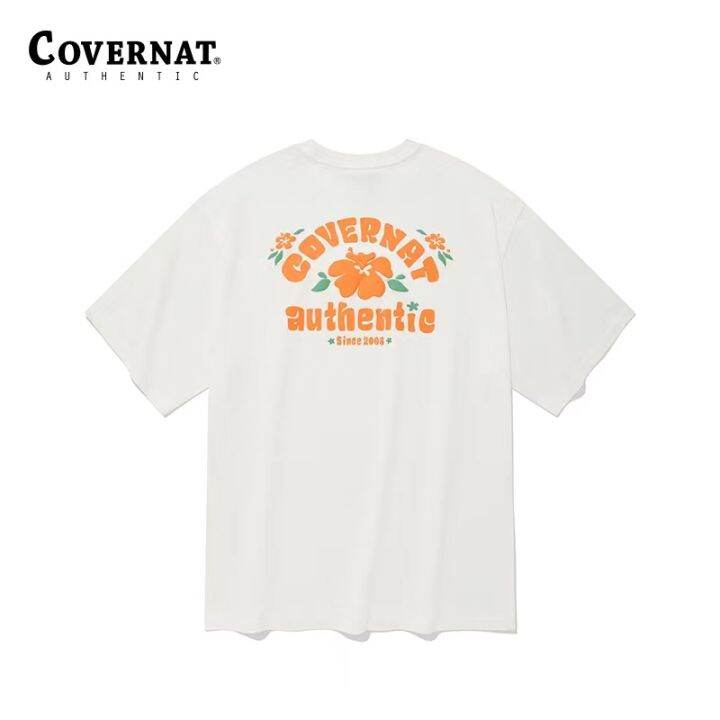 100-cotton-covernat-เสื้อยืดแขนสั้น-คอกลม-พิมพ์ลายตัวอักษร-เรียบง่าย-สําหรับผู้ชาย-และผู้หญิง