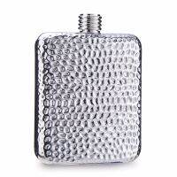 1pcs Hand-made high quality 188 Stainless Steel The Volcano Grain Style Hip Flask 6 Ounces For Gentleman Gift ,free funnel