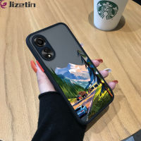 Jizetin เคส A78 OPPO 4G ลายการ์ตูนเคสเคสนิ่มใส่โทรศัพท์ขอบมีน้ำค้างแข็งโปร่งใสแข็งกันกระแทกคลุมทั้งหมดปกป้องกล้อง